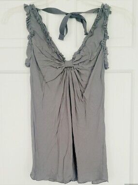 Banana Republic Gray Sleeveless Blouse XS